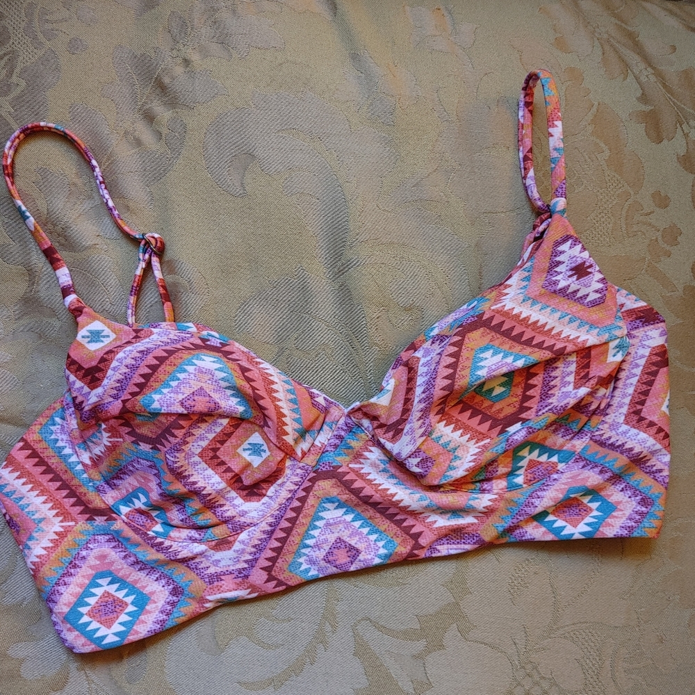 Tori Praver Seafoam Underwire Bikini Top Sz L *3/$30 Sale*